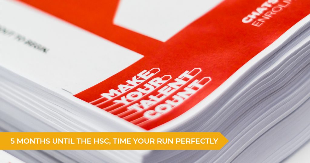 Attention Year 12 Students: 5 Months Until The HSC, Time Your Run Perfectly