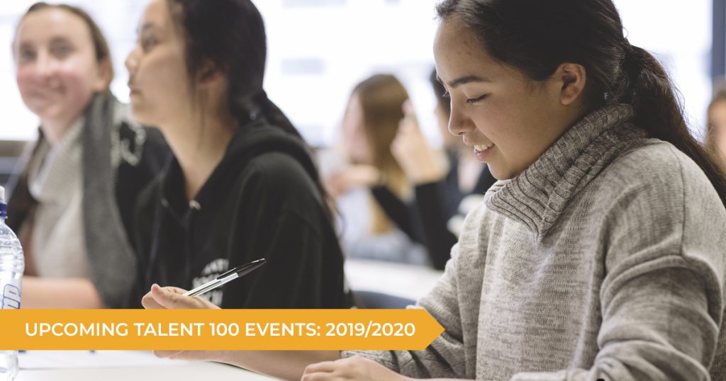 Upcoming Events: Talent 100 2019/2020